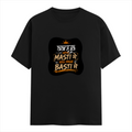 Male Classic Crew T-Shirt | Men's Regular Fit | 180 GSM Bio-Washed Cotton | Pre-Shrunk, Double-Stitched | Personalized | Typography | Self-reliance | Individualism | Everyday | Confident | Aag Lage Basti Mein - front - Black - mockup 1