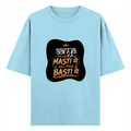 Oversized Classic T-Shirt | Unisex Relaxed Fit | 100% Super-Combed Cotton | Pre-Shrunk, Double-Stitched | Adults | Personalized | Typography | Self-reliance | Individualism | Everyday | Confident | Aag Lage Basti Mein - front - Baby Blue - mockup 1