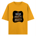 Oversized Classic T-Shirt | Unisex Relaxed Fit | 100% Super-Combed Cotton | Pre-Shrunk, Double-Stitched | Adults | Personalized | Typography | Self-reliance | Individualism | Everyday | Confident | Aag Lage Basti Mein - front - Golden Yellow - mockup 1