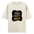 Oversized Classic T-Shirt | Unisex Relaxed Fit | 100% Super-Combed Cotton | Pre-Shrunk, Double-Stitched | Adults | Personalized | Typography | Self-reliance | Individualism | Everyday | Confident | Aag Lage Basti Mein - front - Off White - mockup 1