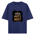 Oversized Classic T-Shirt | Unisex Relaxed Fit | 100% Super-Combed Cotton | Pre-Shrunk, Double-Stitched | Adults | Personalized | Typography | Self-reliance | Individualism | Everyday | Confident | Aag Lage Basti Mein - front - Royal Blue - mockup 1
