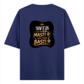 Oversized Classic T-Shirt | Unisex Relaxed Fit | 100% Super-Combed Cotton | Pre-Shrunk, Double-Stitched | Adults | Personalized | Typography | Self-reliance | Individualism | Everyday | Confident | Aag Lage Basti Mein - back - Royal Blue - mockup 2