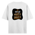 Oversized Classic T-Shirt | Unisex Relaxed Fit | 100% Super-Combed Cotton | Pre-Shrunk, Double-Stitched | Adults | Personalized | Typography | Self-reliance | Individualism | Everyday | Confident | Aag Lage Basti Mein - back - White - mockup 2