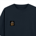 Oversized Classic T-Shirt | Unisex Relaxed Fit | 100% Super-Combed Cotton | Pre-Shrunk, Double-Stitched | Adults | Personalized | Typography | Self-reliance | Individualism | Everyday | Confident | Aag Lage Basti Mein - left pocket - Navy Blue - mockup 3