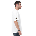 Oversized Classic T-Shirt | Unisex Relaxed Fit | 100% Super-Combed Cotton | Pre-Shrunk, Double-Stitched | Adults | Personalized | Typography | Self-reliance | Individualism | Everyday | Confident | Aag Lage Basti Mein - left sleeve - White - mockup 5