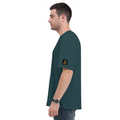 Oversized Classic T-Shirt | Unisex Relaxed Fit | 100% Super-Combed Cotton | Pre-Shrunk, Double-Stitched | Adults | Personalized | Typography | Self-reliance | Individualism | Everyday | Confident | Aag Lage Basti Mein - right sleeve - Petrol Blue - mockup 6