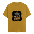 Female Classic Crew T-Shirt | Regular Fit | 180 GSM Bio-Washed Cotton Blend | Pre-Shrunk, Double-Stitched | Women | Personalized | Typography | Self-reliance | Individualism | Everyday | Confident | Aag Lage Basti Mein - front - Mustard Yellow - mockup 1