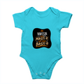 Baby Romper | 0-12 Months | 180 GSM Bio-Washed Cotton | Double-Stitched, Pre-Shrunk | Unisex | Personalized | Typography | Self-reliance | Individualism | Everyday | Confident | Aag Lage Basti Mein - front - SkyBlue - mockup 1
