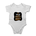 Baby Romper | 0-12 Months | 180 GSM Bio-Washed Cotton | Double-Stitched, Pre-Shrunk | Unisex | Personalized | Typography | Self-reliance | Individualism | Everyday | Confident | Aag Lage Basti Mein - front - White - mockup 1