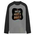 Male Raglan T-Shirt | Men's Regular Fit | 180 GSM Bio-Washed Fabric | Double Stitched, Ribbed Neck | Personalized | Typography | Self-reliance | Individualism | Everyday | Confident | Aag Lage Basti Mein - front - mockup 1