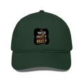 Classic Baseball Cap | Universal Fit | Drill Cotton | Sun Protection, Breathable | Unisex Adult | Personalized | Typography | Self-reliance | Individualism | Everyday | Confident | Aag Lage Basti Mein - front - Bottle Green - mockup 1