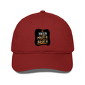 Classic Baseball Cap | Universal Fit | Drill Cotton | Sun Protection, Breathable | Unisex Adult | Personalized | Typography | Self-reliance | Individualism | Everyday | Confident | Aag Lage Basti Mein - front - Red - mockup 1