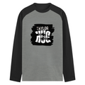 Male Raglan T-Shirt | Men's Regular Fit | 180 GSM Bio-Washed Fabric | Double Stitched, Ribbed Neck | Personalized | Typography | Comfort | Hugs | Everyday | Comforting | Needs A Big Hug - front - mockup 1
