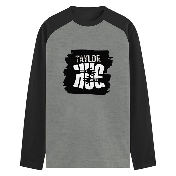 Male Raglan T-Shirt | Men's Regular Fit | 180 GSM Bio-Washed Fabric | Double Stitched, Ribbed Neck | Personalized | Typography | Comfort | Hugs | Everyday | Comforting | Needs A Big Hug