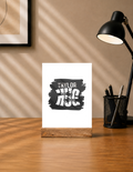 Acrylic Photo Frame with Stand | 5x7 Inch | Acrylic & Wood | UV Printed Tabletop Display | Universal | Personalized | Typography | Comfort | Hugs | Everyday | Comforting | Needs A Big Hug - front - mockup 1