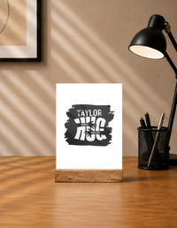 Acrylic Photo Frame with Stand | 5x7 Inch | Acrylic & Wood | UV Printed Tabletop Display | Universal | Personalized | Typography | Comfort | Hugs | Everyday | Comforting | Needs A Big Hug
