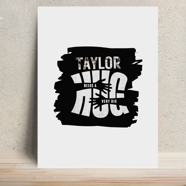 Metal Posters | 8x11.7 & 11.7x15.7 Inches | 1mm Thick Metal | Magnetic Mount | Waterproof | Glossy Finish | Home Decor | Personalized | Typography | Comfort | Hugs | Everyday | Comforting | Needs A Big Hug