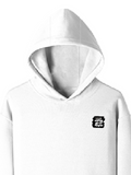 Pullover Hoodie | Unisex Regular Fit | Cotton Blend Tri-Layer | All-Season Comfort, Ribbed Cuffs | Adults | Personalized | Typography | Comfort | Hugs | Everyday | Comforting | Needs A Big Hug - left pocket - White - mockup 3