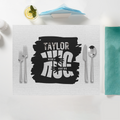 Placemat | Standard Dining | 100% Polyester | Durable, Fade-Proof, Soft | Unisex | Personalized | Typography | Comfort | Hugs | Everyday | Comforting | Needs A Big Hug - front - White - mockup 1