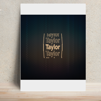 Personalized Digital Metal Posters Accessories with Custom Name