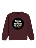 Oversized Sweatshirt | Relaxed Fit Unisex | 90% Cotton 10% Polyester 400 GSM | Pre-Shrunk Drop Shoulder | Unisex | Personalized | Typography | Self-identity | Non-conformity | Everyday | Confident | Never Fit In - front - Maroon - mockup 1