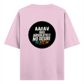 Oversized Standard T-Shirt | Unisex Relaxed Fit | 100% Super Combed Cotton | Soft, Breathable, Durable | Adult | Personalized | Typography | Self-identity | Non-conformity | Everyday | Confident | Never Fit In - back - Light Baby Pink - mockup 2