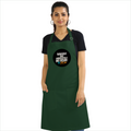 Apron | One Size Adjustable Fit | Cotton Drill Fabric | Two Pockets, Double-Stitched | Unisex Adults | Personalized | Typography | Self-identity | Non-conformity | Everyday | Confident | Never Fit In - front - Bottle Green - mockup 1