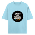 Oversized Classic T-Shirt | Unisex Relaxed Fit | 100% Super-Combed Cotton | Pre-Shrunk, Double-Stitched | Adults | Personalized | Typography | Self-identity | Non-conformity | Everyday | Confident | Never Fit In - front - Baby Blue - mockup 1