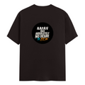 Male Classic Crew T-Shirt | Men's Regular Fit | 180 GSM Bio-Washed Cotton | Pre-Shrunk, Double-Stitched | Personalized | Typography | Self-identity | Non-conformity | Everyday | Confident | Never Fit In - back - Coffee Brown - mockup 2