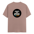 Male Classic Crew T-Shirt | Men's Regular Fit | 180 GSM Bio-Washed Cotton | Pre-Shrunk, Double-Stitched | Personalized | Typography | Self-identity | Non-conformity | Everyday | Confident | Never Fit In - back - Mushroom - mockup 2
