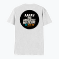 Men's V-Neck T-Shirt | Regular Fit | 180 GSM Bio-Washed Cotton | Durable Double-Stitched Seams | Everyday Wear | Personalized | Typography | Self-identity | Non-conformity | Everyday | Confident | Never Fit In - back - White - mockup 2