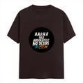 Female Classic Crew T-Shirt | Regular Fit | 180 GSM Bio-Washed Cotton Blend | Pre-Shrunk, Double-Stitched | Women | Personalized | Typography | Self-identity | Non-conformity | Everyday | Confident | Never Fit In - front - Coffee Brown - mockup 1