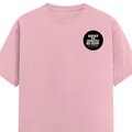 Female Classic Crew T-Shirt | Regular Fit | 180 GSM Bio-Washed Cotton Blend | Pre-Shrunk, Double-Stitched | Women | Personalized | Typography | Self-identity | Non-conformity | Everyday | Confident | Never Fit In - left pocket - Light Baby Pink - mockup 3
