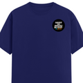 Female Classic Crew T-Shirt | Regular Fit | 180 GSM Bio-Washed Cotton Blend | Pre-Shrunk, Double-Stitched | Women | Personalized | Typography | Self-identity | Non-conformity | Everyday | Confident | Never Fit In - left pocket - Royal Blue - mockup 3