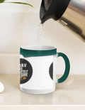 Magic Coffee Mug | 11 oz | Ceramic | Heat-Reveal Design | Unisex | Personalized | Typography | Self-identity | Non-conformity | Everyday | Confident | Never Fit In - front_11oz Green - 11oz Green - mockup 2