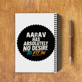 A5 Notepad | 120 Pages, Ruled/Unruled | 70 GSM Natural Shade Paper, 300 GSM Cover | Wire Bound | Everyday Use | Personalized | Typography | Self-identity | Non-conformity | Everyday | Confident | Never Fit In - back - White - mockup 2