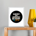 Framed Poster | Multiple Sizes & Colors | 300 GSM Art Paper, 1-inch Laminated Frame | Fade-Proof, Ready to Hang | Unisex | Personalized | Typography | Self-identity | Non-conformity | Everyday | Confident | Never Fit In - front_8x10In - 8x10In - mockup 2