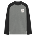 Male Raglan T-Shirt | Men's Regular Fit | 180 GSM Bio-Washed Fabric | Double Stitched, Ribbed Neck | Personalized | Typography | Meditation | Yoga Philosophy | Self-Care | Peaceful | Zen State Of Mind - right pocket - mockup 4