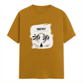 Male Classic Crew T-Shirt | Men's Regular Fit | 180 GSM Bio-Washed Cotton | Pre-Shrunk, Double-Stitched | Personalized | Typography | Meditation | Yoga Philosophy | Self-Care | Peaceful | Zen State Of Mind - front - Mustard Yellow - mockup 1