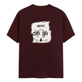 Male Classic Crew T-Shirt | Men's Regular Fit | 180 GSM Bio-Washed Cotton | Pre-Shrunk, Double-Stitched | Personalized | Typography | Meditation | Yoga Philosophy | Self-Care | Peaceful | Zen State Of Mind - back - Maroon - mockup 2