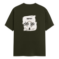 Male Classic Crew T-Shirt | Men's Regular Fit | 180 GSM Bio-Washed Cotton | Pre-Shrunk, Double-Stitched | Personalized | Typography | Meditation | Yoga Philosophy | Self-Care | Peaceful | Zen State Of Mind - back - Olive Green - mockup 2