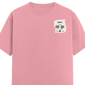 Male Classic Crew T-Shirt | Men's Regular Fit | 180 GSM Bio-Washed Cotton | Pre-Shrunk, Double-Stitched | Personalized | Typography | Meditation | Yoga Philosophy | Self-Care | Peaceful | Zen State Of Mind - left pocket - Flamingo - mockup 3