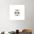 Acrylic Poster | Glossy 3mm Acrylic | Stick-On Wall Decor | Frameless | Unisex | Personalized | Typography | Meditation | Yoga Philosophy | Self-Care | Peaceful | Zen State Of Mind - front_4 - 16x16In - White - mockup 4