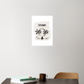 Acrylic Poster | Glossy 3mm Acrylic | Stick-On Wall Decor | Frameless | Unisex | Personalized | Typography | Meditation | Yoga Philosophy | Self-Care | Peaceful | Zen State Of Mind - front_6 - A4 Poster - White - mockup 6