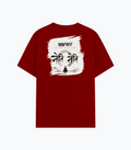 Cotton Stretch T-Shirt | Unisex Fit | 95% Cotton 5% Spandex | Breathable Flexible Durable | Adults | Personalized | Typography | Meditation | Yoga Philosophy | Self-Care | Peaceful | Zen State Of Mind - back - Red - mockup 2