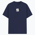 Basic T-Shirt | Unisex Fit XS-2XL | 180 GSM Poly-Cotton Blend | Soft Finish, Durable | Adults | Personalized | Typography | Meditation | Yoga Philosophy | Self-Care | Peaceful | Zen State Of Mind - front - Navy Blue - mockup 1