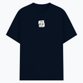 Basic T-Shirt | Unisex Fit XS-2XL | 180 GSM Poly-Cotton Blend | Soft Finish, Durable | Adults | Personalized | Typography | Meditation | Yoga Philosophy | Self-Care | Peaceful | Zen State Of Mind - front - Navy melange - mockup 1