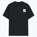 Basic T-Shirt | Unisex Fit XS-2XL | 180 GSM Poly-Cotton Blend | Soft Finish, Durable | Adults | Personalized | Typography | Meditation | Yoga Philosophy | Self-Care | Peaceful | Zen State Of Mind - left pocket - Black melange - mockup 3