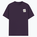 Basic T-Shirt | Unisex Fit XS-2XL | 180 GSM Poly-Cotton Blend | Soft Finish, Durable | Adults | Personalized | Typography | Meditation | Yoga Philosophy | Self-Care | Peaceful | Zen State Of Mind - left pocket - Purple melange - mockup 3
