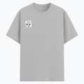 Basic T-Shirt | Unisex Fit XS-2XL | 180 GSM Poly-Cotton Blend | Soft Finish, Durable | Adults | Personalized | Typography | Meditation | Yoga Philosophy | Self-Care | Peaceful | Zen State Of Mind - right pocket - Grey Melange - mockup 4